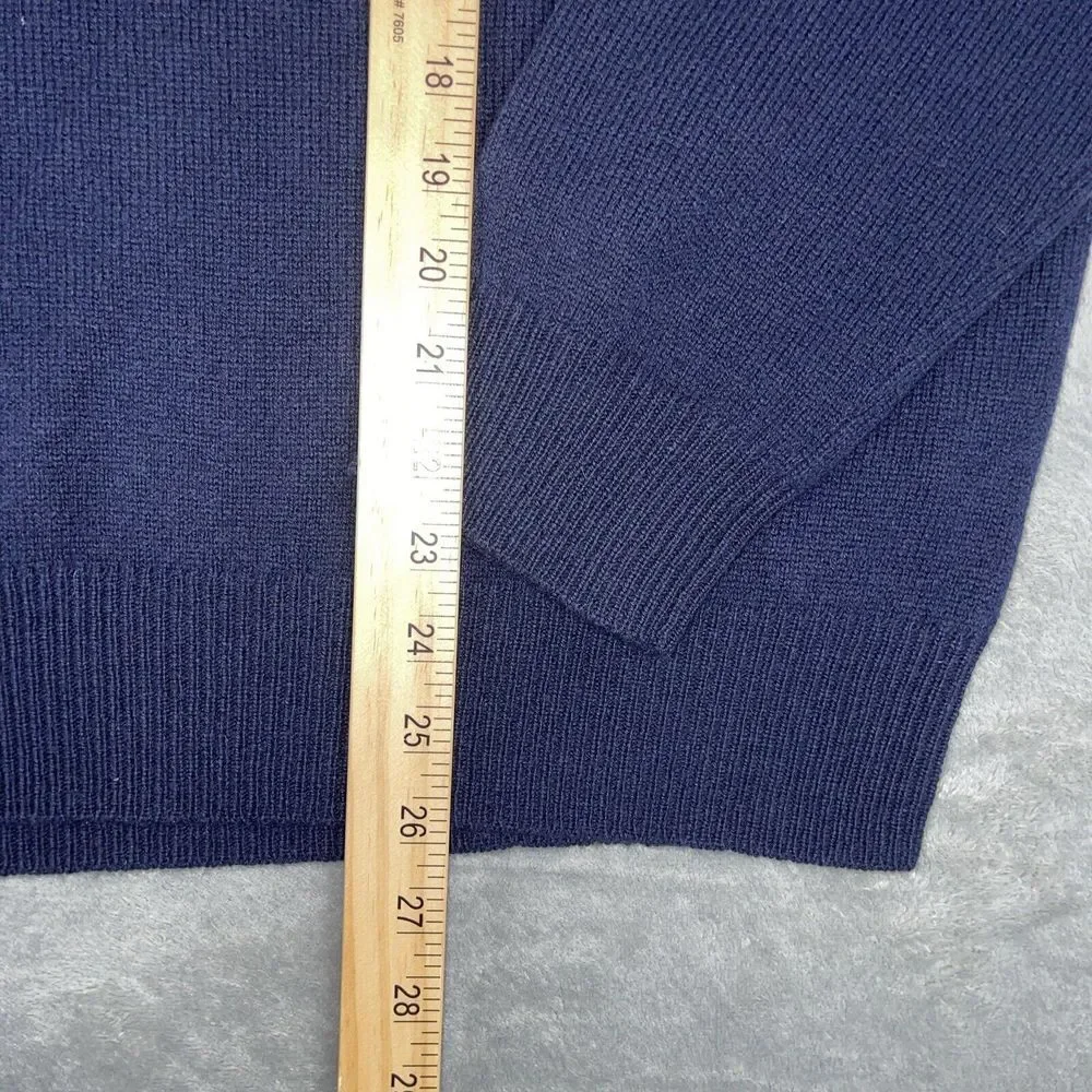 Polo Ralph Lauren 100% Lambs Wool Sweater Italian Yarn V Neck Long Sleeve L Read